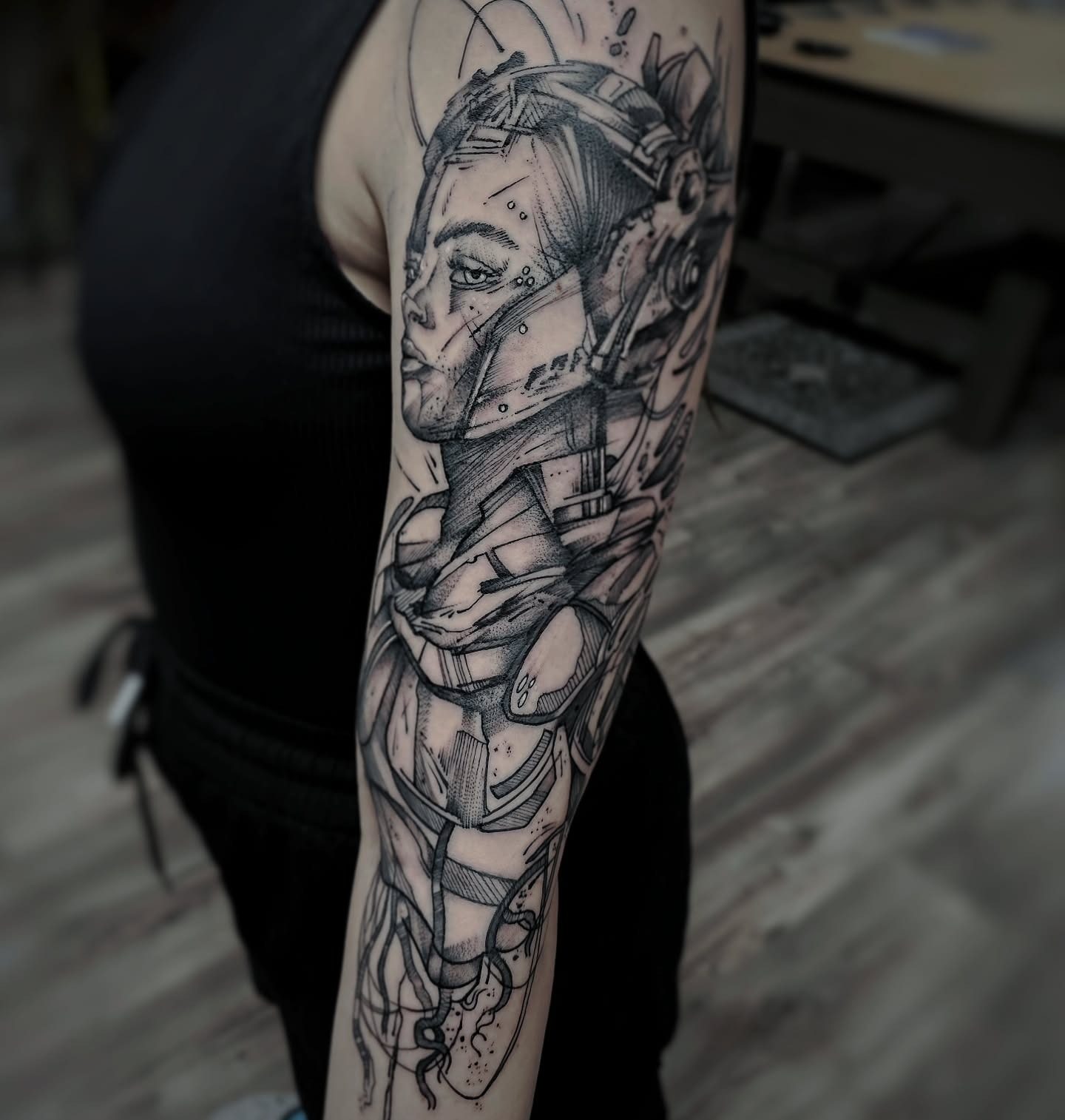 Futurism tattoo work 7